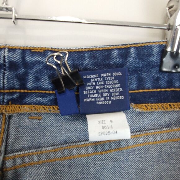 Bongo Denim Pants High Rise Women 9R Blue Jeans 5 Pockets Flat Front 100% Cotton - Picture 12 of 12